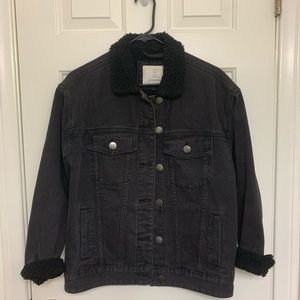 COTTON ON Faded Denim Fleece Jacket